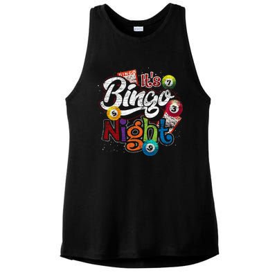 Gambling Lover Gift Its Bingo Night Funny Lottery Bingo Ladies PosiCharge Tri-Blend Wicking Tank