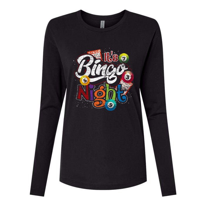 Gambling Lover Gift Its Bingo Night Funny Lottery Bingo Womens Cotton Relaxed Long Sleeve T-Shirt