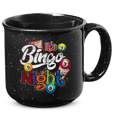Gambling Lover Gift Its Bingo Night Funny Lottery Bingo 15oz Campfire Ceramic Mug