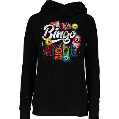 Gambling Lover Gift Its Bingo Night Funny Lottery Bingo Womens Funnel Neck Pullover Hood