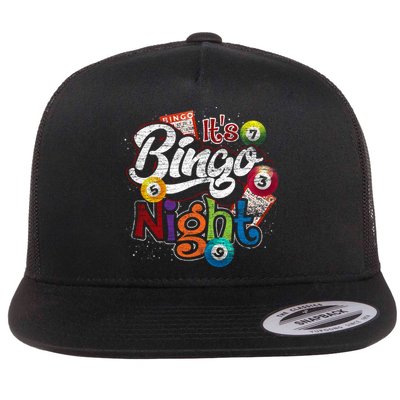 Gambling Lover Gift Its Bingo Night Funny Lottery Bingo Flatbill Hat