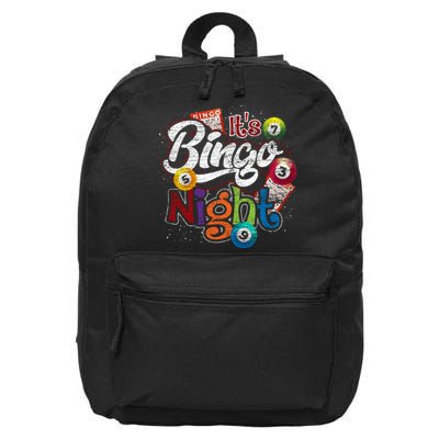 Gambling Lover Gift Its Bingo Night Funny Lottery Bingo 16 in Basic Backpack