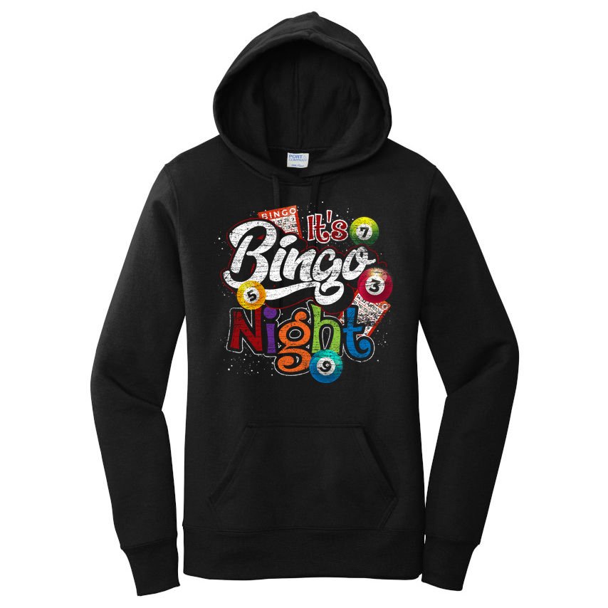 Gambling Lover Gift Its Bingo Night Funny Lottery Bingo Women's Pullover Hoodie