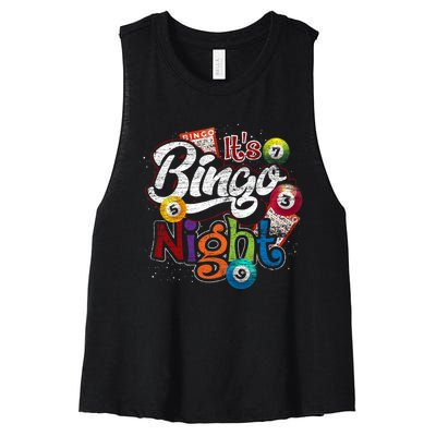 Gambling Lover Gift Its Bingo Night Funny Lottery Bingo Women's Racerback Cropped Tank