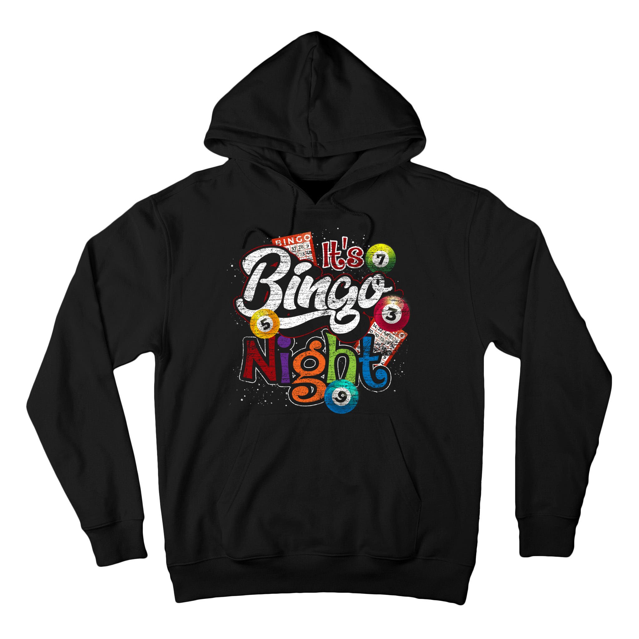 Gambling Lover Gift Its Bingo Night Funny Lottery Bingo Tall Hoodie