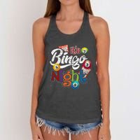 Gambling Lover Gift Its Bingo Night Funny Lottery Bingo Women's Knotted Racerback Tank