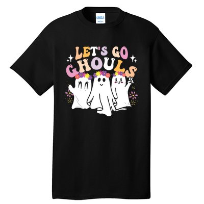 Groovy Lets Go Ghouls Cute Ghost Halloween Spooky Season Tall T-Shirt