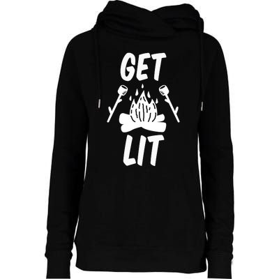 Get Lit Gift Womens Funnel Neck Pullover Hood