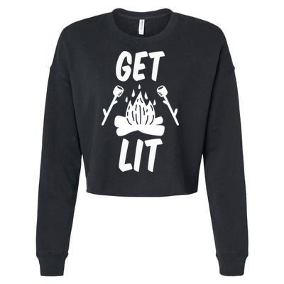 Get Lit Gift Cropped Pullover Crew