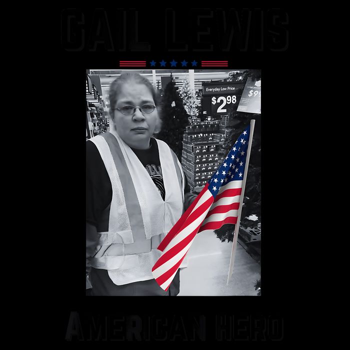 Gail Lewis Gail Lewis We Salute You The End American Hero Drawstring Bag
