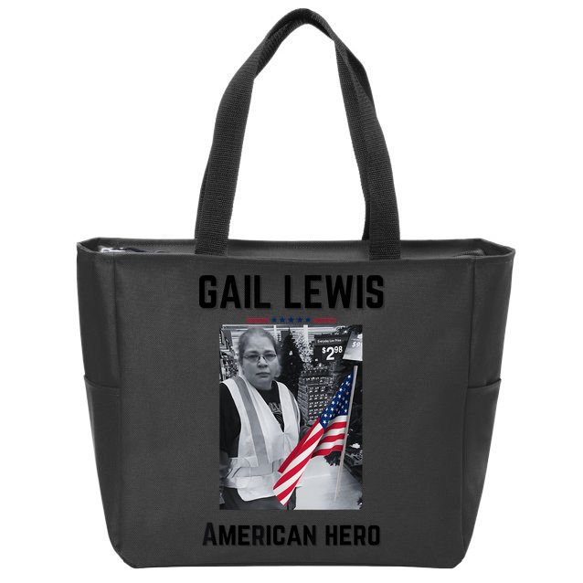 Gail Lewis Gail Lewis We Salute You The End American Hero Zip Tote Bag