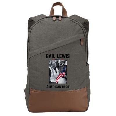 Gail Lewis Gail Lewis We Salute You The End American Hero Cotton Canvas Backpack