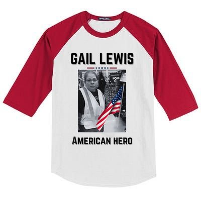 Gail Lewis Gail Lewis We Salute You The End American Hero Kids Colorblock Raglan Jersey