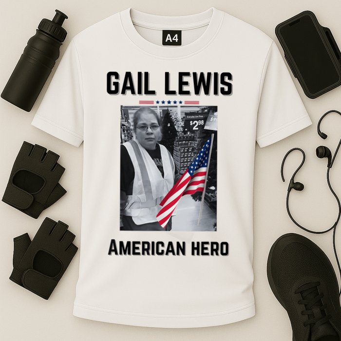 Gail Lewis Gail Lewis We Salute You The End American Hero Cooling Performance Crew T-Shirt