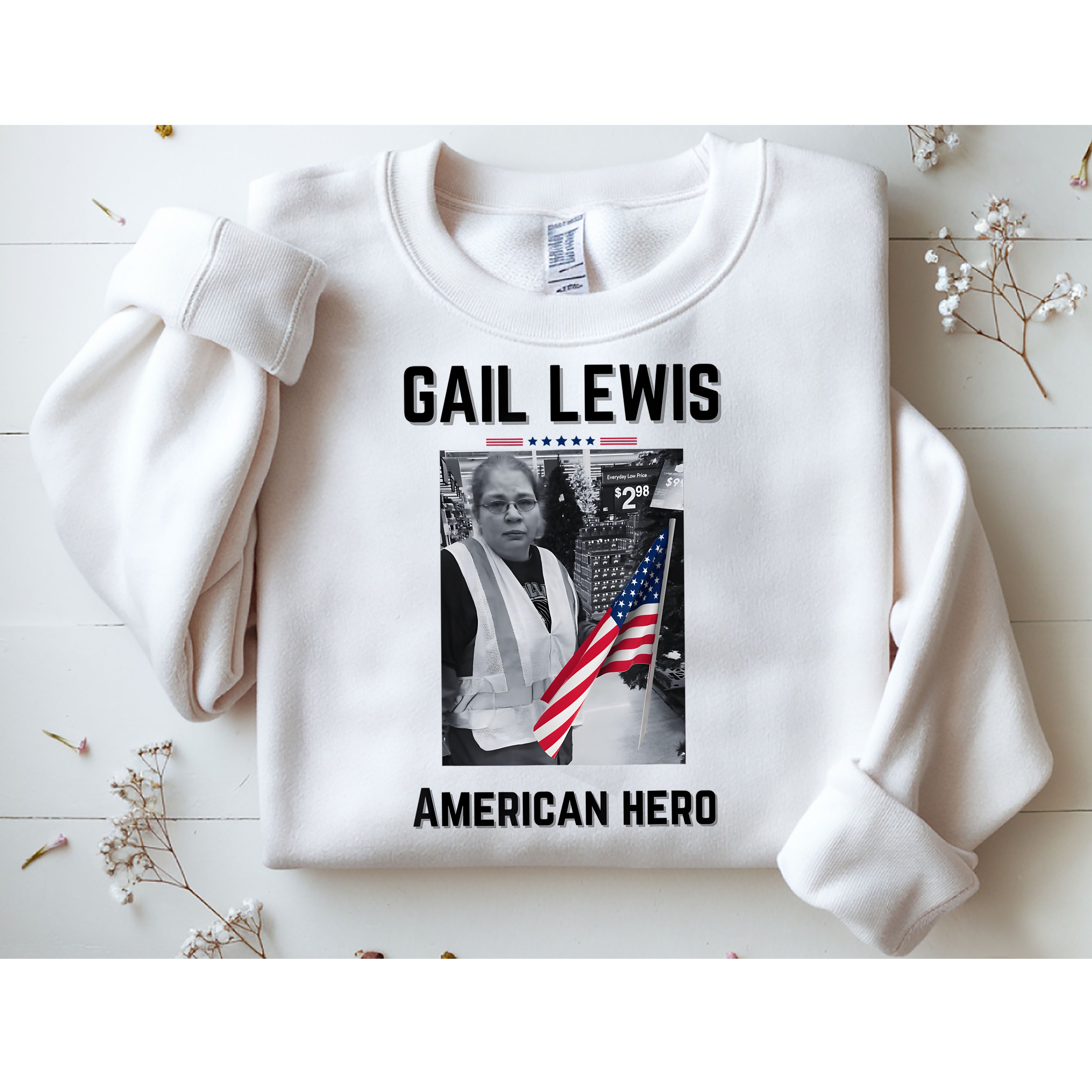 Gail Lewis Gail Lewis We Salute You The End American Hero Sweatshirt