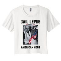 Gail Lewis Gail Lewis We Salute You The End American Hero Women's Crop Top Tee