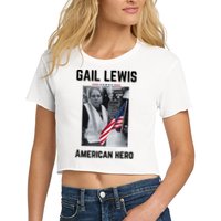 Gail Lewis Gail Lewis We Salute You The End American Hero Women's Crop Top Tee