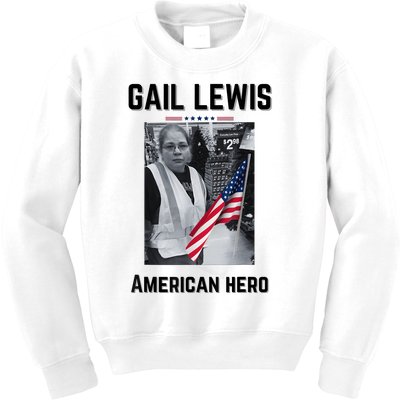 Gail Lewis Gail Lewis We Salute You The End American Hero Kids Sweatshirt