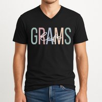Grams Life Grams Grandma Boho Grams Grandmother V-Neck T-Shirt