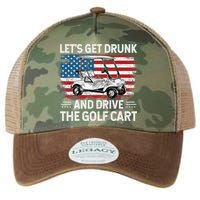 Golfer Lets Get Drunk And Drive The Golf Cart Golf Player Legacy Tie Dye Trucker Hat