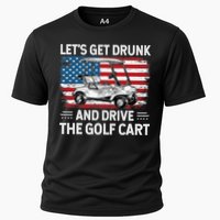 Golfer Lets Get Drunk And Drive The Golf Cart Golf Player Performance Shirt