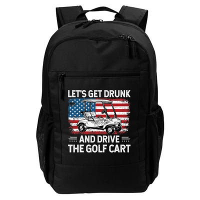 Golfer Lets Get Drunk And Drive The Golf Cart Golf Player Backpack