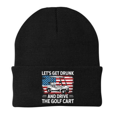 Golfer Lets Get Drunk And Drive The Golf Cart Golf Player Beanie