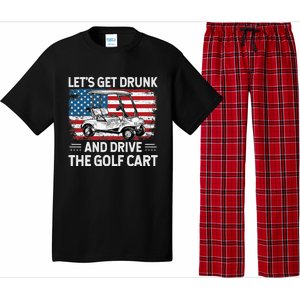 Golfer Lets Get Drunk And Drive The Golf Cart Golf Player Pajama Set