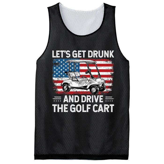 Golfer Lets Get Drunk And Drive The Golf Cart Golf Player Mesh Reversible Basketball Jersey Tank