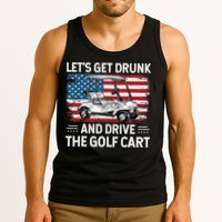 Golfer Lets Get Drunk And Drive The Golf Cart Golf Player Tank Top