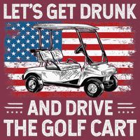 Golfer Lets Get Drunk And Drive The Golf Cart Golf Player 16oz Travel Tumbler