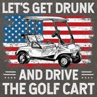 Golfer Lets Get Drunk And Drive The Golf Cart Golf Player Cotton Canvas Backpack