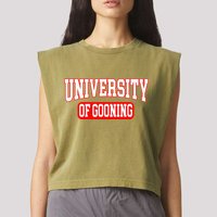 Gooning Looksmaxxing Garment-Dyed Women's Muscle Tee