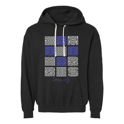 Geometry Lettering Garment-Dyed Fleece Hoodie