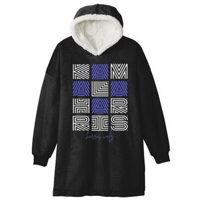 Geometry Lettering Hooded Wearable Blanket