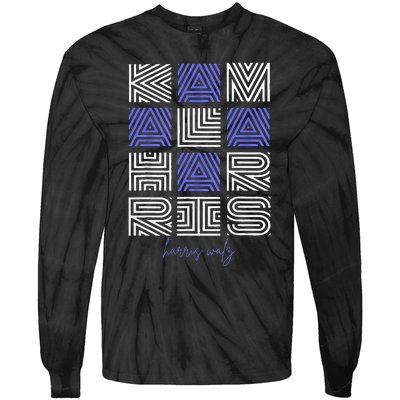 Geometry Lettering Tie-Dye Long Sleeve Shirt