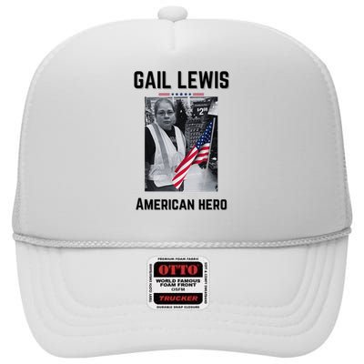 Gail Lewis Gail Lewis We Salute You The End American Hero High Crown Mesh Back Trucker Hat