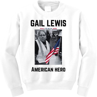 Gail Lewis Gail Lewis We Salute You The End American Hero Kids Sweatshirt