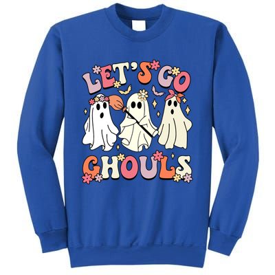 Groovy LetS Go Ghouls Halloween Ghost Outfit Gift Sweatshirt