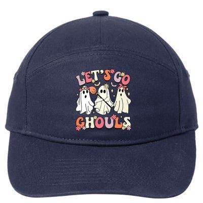 Groovy LetS Go Ghouls Halloween Ghost Outfit Gift 7-Panel Snapback Hat