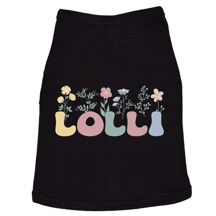 Groovy Lolli Grandmother Flowers Lolli Grandma Doggie Tank