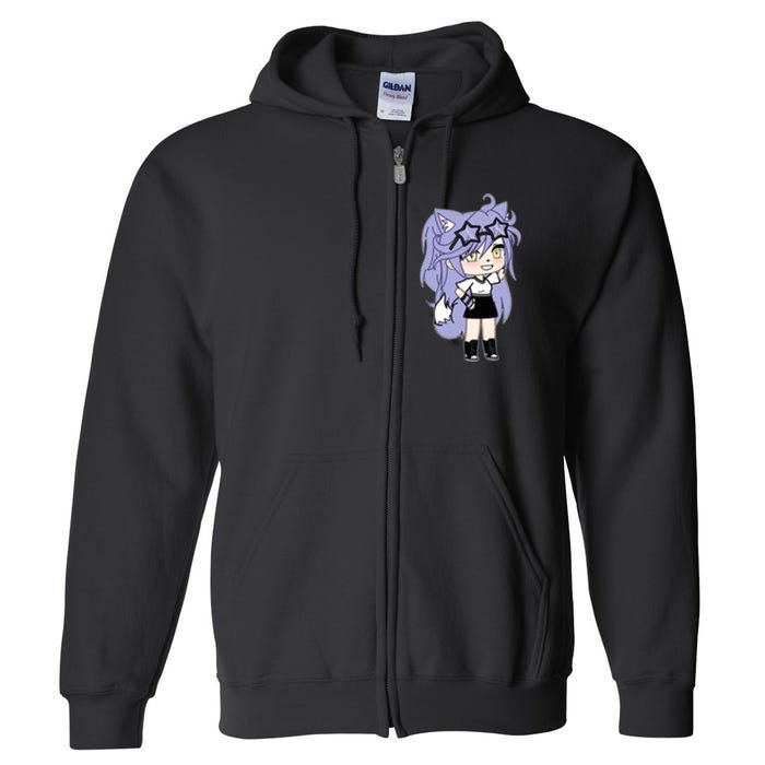 Gacha Life Gatcha Club Inspired 01 Kawaii Manga Anime Chibi Full Zip Hoodie