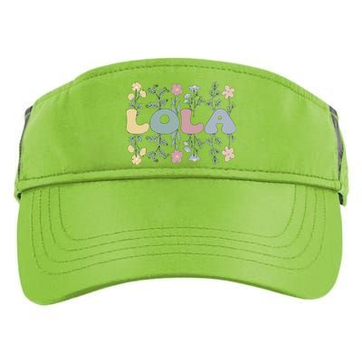 Groovy Lola Grandmother Flowers Lola Grandma Adult Drive Performance Visor