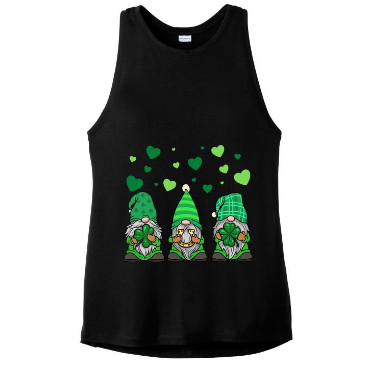 Gnome Leprechaun Green Gnomes Tomte St. Patricks Day Gift Ladies PosiCharge Tri-Blend Wicking Tank