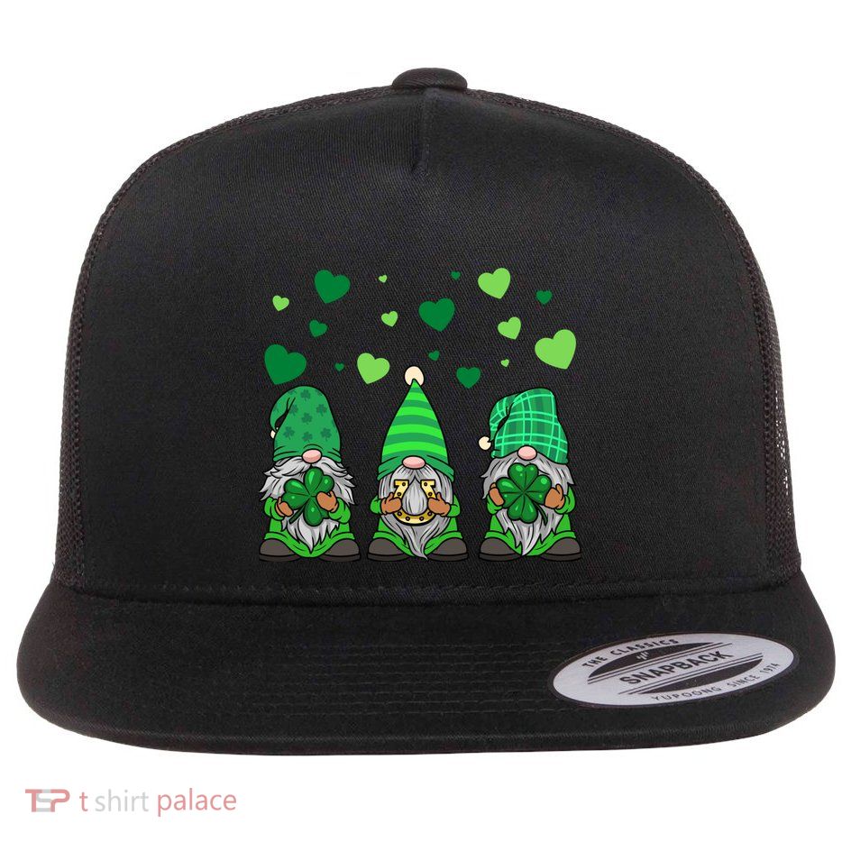 Gnome Leprechaun Green Gnomes Tomte St. Patricks Day Gift Flatbill Hat