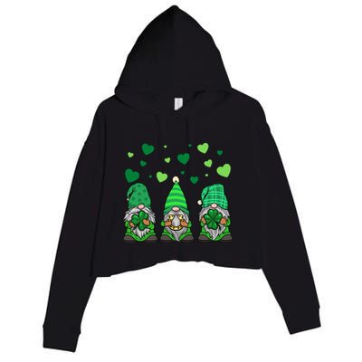 Gnome Leprechaun Green Gnomes Tomte St. Patricks Day Gift Crop Fleece Hoodie