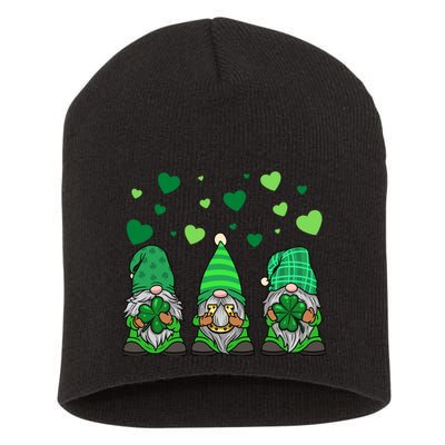 Gnome Leprechaun Green Gnomes Tomte St. Patricks Day Gift Short Acrylic Beanie