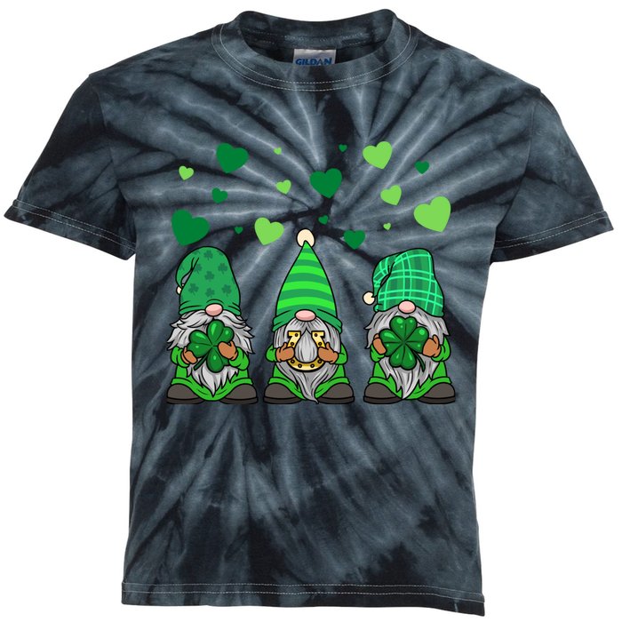 Gnome Leprechaun Green Gnomes Tomte St. Patricks Day Gift Kids Tie-Dye T-Shirt