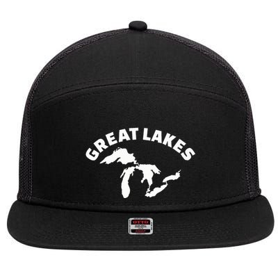 Great Lakes 7 Panel Mesh Trucker Snapback Hat