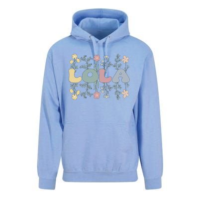 Groovy Lola Grandmother Flowers Lola Grandma Unisex Surf Hoodie